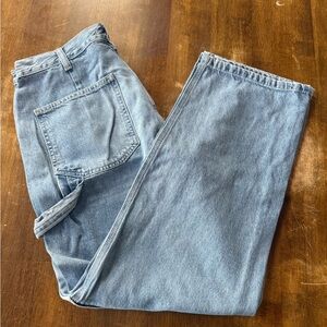 Forever 21 Womens Relaxed Denim Cargo Jeans